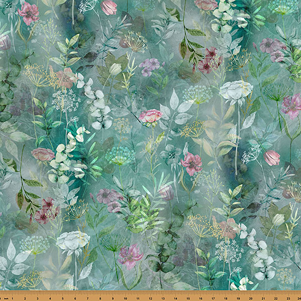 Blush Garden - dusty blue